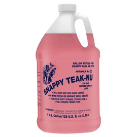 SNAPPY TEAK-NU Formula No. 2 - Restore & Renew Weathered Teak & Other Fine Wood - Professional Strength 2 Step System 1 GAL (STN-G2)