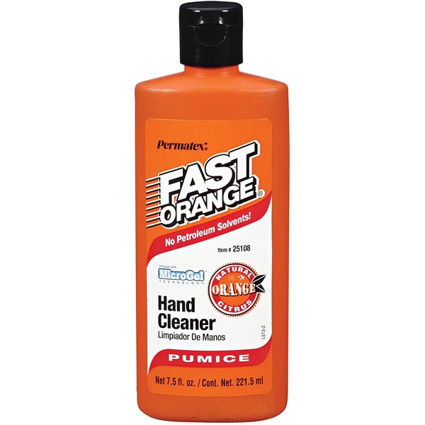 Permatex 25108 Fast Orange Pumice Lotion Hand Cleaner, 7.5 oz.