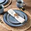 AmorArc Ceramic Dinnerware Sets, Handmade Stoneware Reactive Glaze Plates and