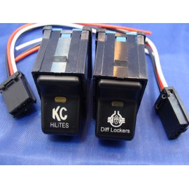 Fits The Jeep® TJ Wrangler Rocker Switch Pair- KC Lights/Diff Locker Switches 1997-2006