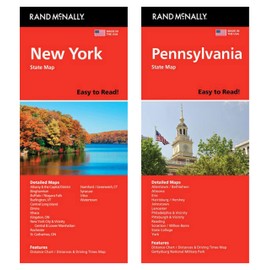 Rand McNally State Maps: New York and Pennsylvania (2 Maps)