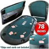 Trademark Poker 78" Light-Weight Texas Hold'em Poker Foldable Tabletop with