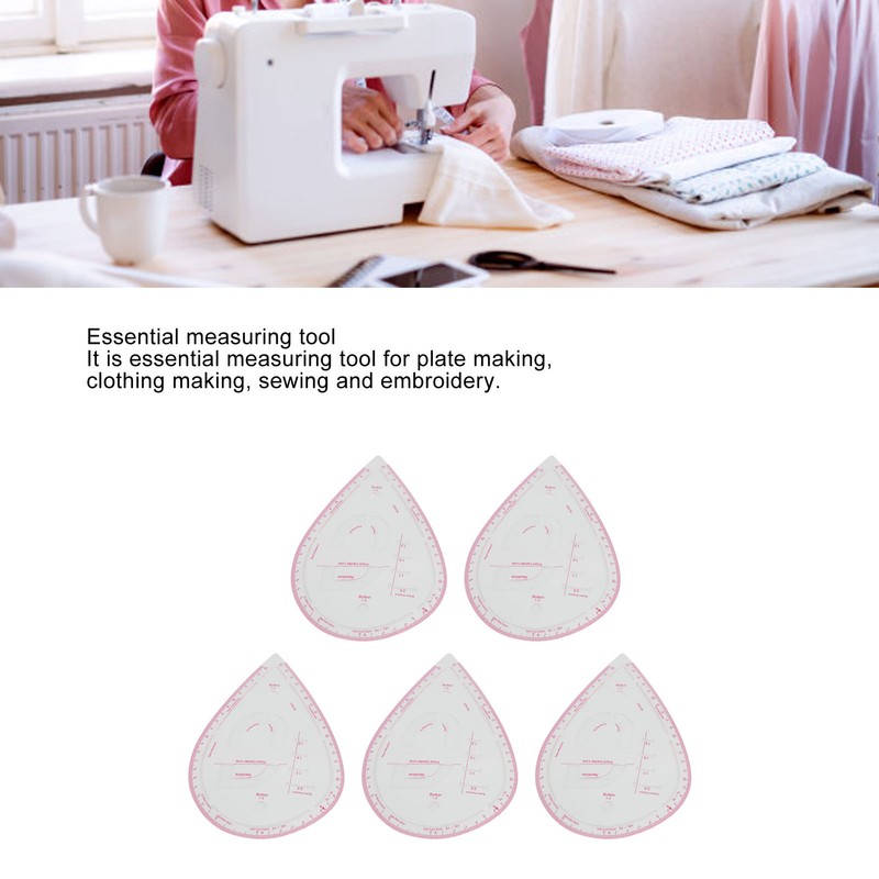5pcs 6403 Curve Ruler Set Multifunctional Plastic Curve Pattern Ruler