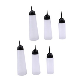 Baluue 6pcs Hair Dye Applicator Bottles Graduated Shampoo Bottles for Easy Hair Coloring Small Medium Large for Salons and Home Use