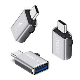 MOSISO USB C to USB Adapter 3 Pack, USB Type-C to USB Connector, Thunderbolt 3 to USB 3.0 Converter OTG Compatible with MacBook Pro 2024-2016/Air 2024-2018/Laptop/Tablet/Type-C Devices, Silver