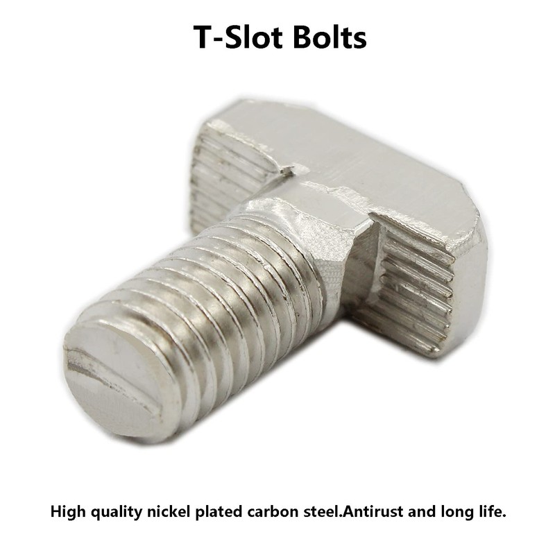 20 PCS M8 Thread T-Slot Drop-in Stud Sliding Screw Bolt,
