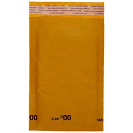 Aviditi Kraft Bubble Mailers #00, 5" x 10", Self-Seal, Padded Envelopes for Packing, Mailing and Shipping, Case of 25