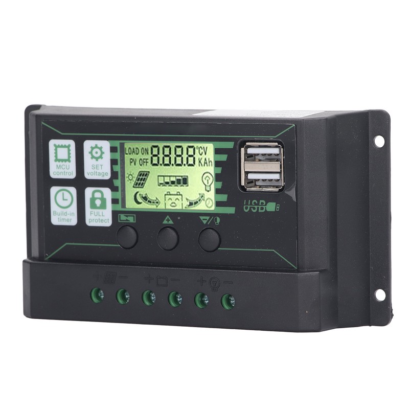 PWM Solar Charge Controller Regulator LCD Display for OPEN AGM