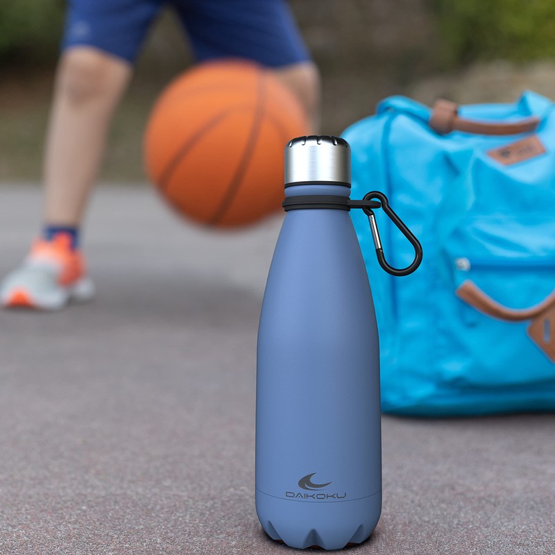Daikoku Stainless Steel Bottle + Adjustable Strap + Carabiner, BPA