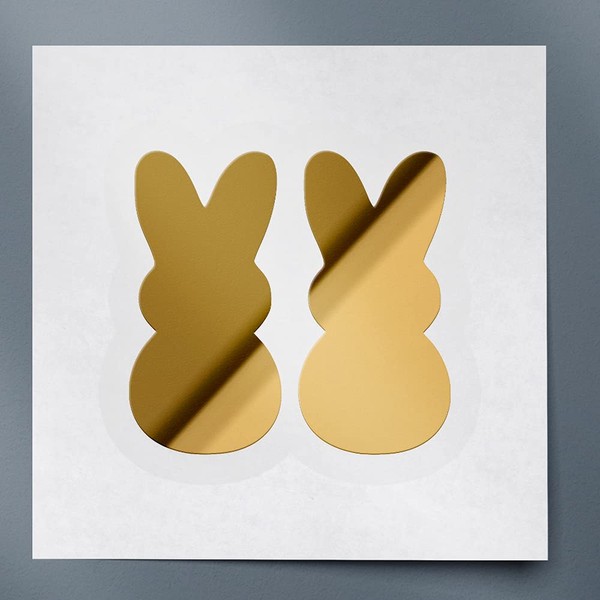 Easter Peeps (Metallic Gold) (Set of 2) Premium Waterproof Vinyl