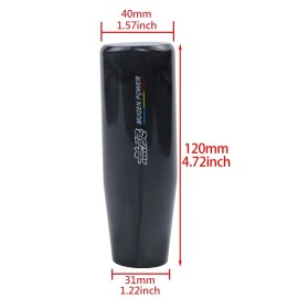 MUGEN Pearl Black Long Stick Manual Car Racing Gear Shift Knob Shifter Universal