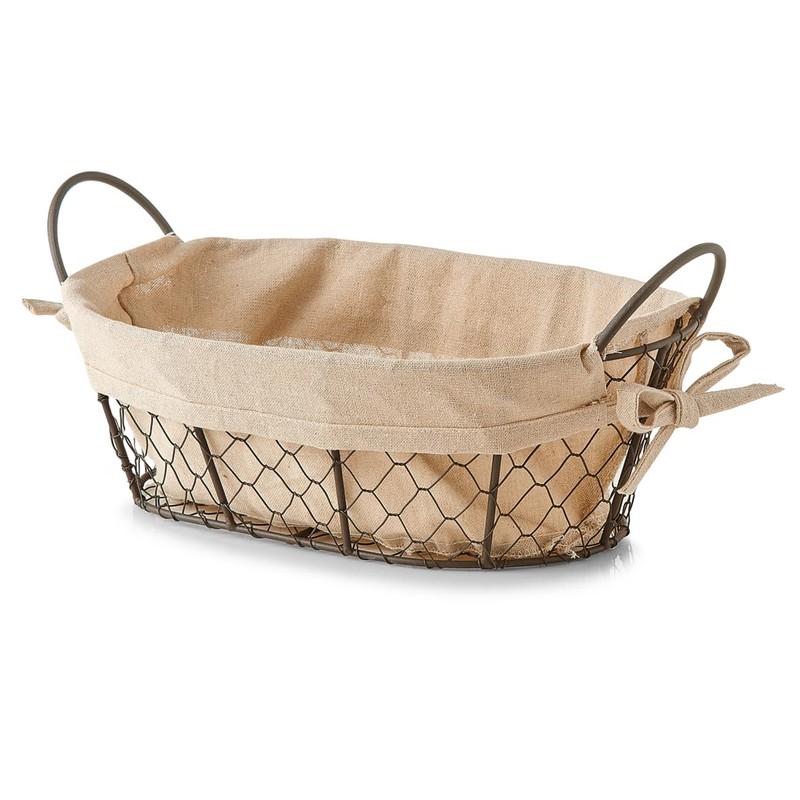 Bread Basket / Fruit Basket with Washable Fabric Insert 26