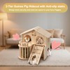 Guinea Pig Hideout, Wooden 2-Tier Guinea Piggy Castle House Habitat