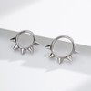 Oufer 16G Titanium Spikes Hinged Septum Piercing Ring Daith Helix