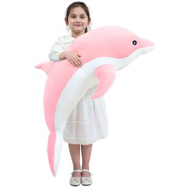 Kekeso Dolphin Plush Toys Beautiful Stuffed Soft Animal Hugging Pillow Dolphin Dolls for Children (50 cm / 19.68 inches, Pink)