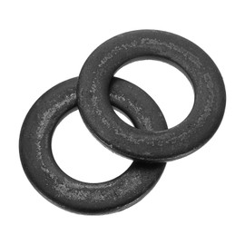 sourcing map 30Pcs M16 Flat Washer, Carbon Steel 17mm ID x 30mm OD x 3mm Thick for Bolt Screw, Factories Repair, Kitchens, Shops, and Outdoor Construction, Black