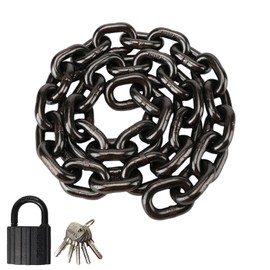 FYANER Heavy Duty Security Chain Lock with Padlock, 43 Inch 8mm Manganese Steel Chain, Anti-Rust & Anti-Theft - for Bike, Scooter, Motorcycle, Door, Gate, Fence