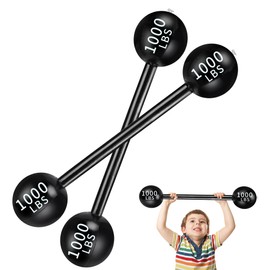 Inflatable Dumbbells for Children, Set of 2, Inflatable Barbell Toy Dumbbells with Party & Sports Accessories, Interactive Props for Circus & Costume, Lightweight & Safe
