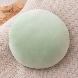 MOJUN Round Throw Pillow, 15.7" Soft Solid Color Round Sofa Lumbar Pillow Floor Pillow Home Decorative Pillow Cushion for Couch Car Living Room Bedroom, Green