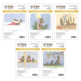 Spellbinders 8/2024 House-Mouse Collection Bundle Cling Rubber Stamp, Clear