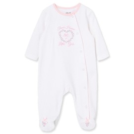 Little Me baby girls Side Snap infant and toddler bodysuit footies, Pink Print, Preemie US
