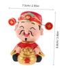 FELTECHELECTR Creative Money God Figurine Car Dashboard Decor Durable Easy