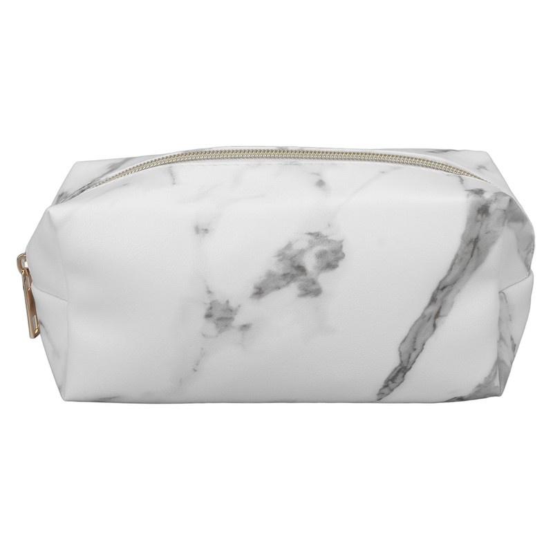 3Pcs Women Cosmetic Bag Marble Print Makeup Case Storage Handbag
