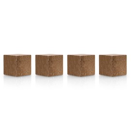 magnetoplan Design Magnets Wood Series Cube Premium Magnets Made of Walnut Wood, Square, FSC Certified, Pack of 4