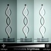 NUÜR Infinity Spiral LED Table Lamp Silver, Dimmable Metallic Bedside