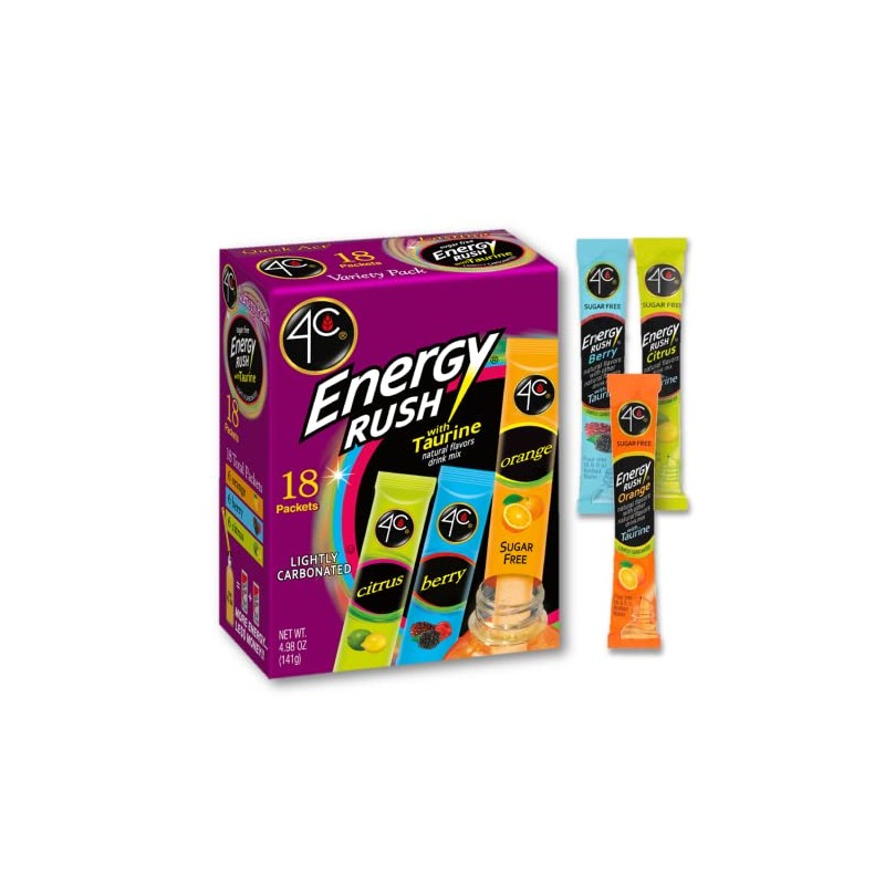 4C Energy Rush Stix, Variety 6 Pack, 18 Count, Single