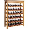 kinbor Wine Rack Bamboo Storage Cabinet 36 Bottle Wine Storage