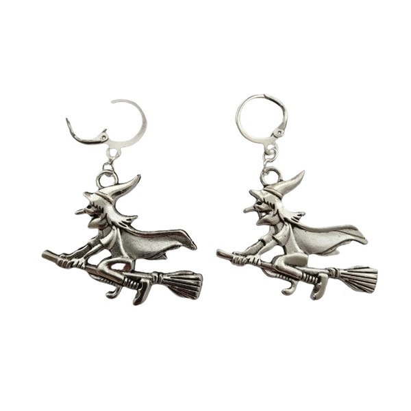 arete de aro de bruja, aretes de bruja de dibujos