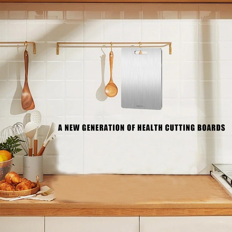 Dcsfadq SUS304 Stainless Steel Chopping Board Titanium Chopping Board Antibacterial