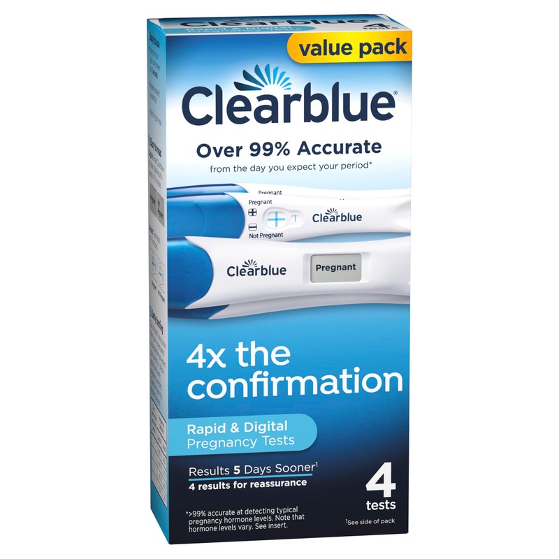 Clearblue Pregnancy Test Combo Pack, 4ct - Digital with Smart