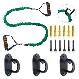 Wall Mount Resistance Band Anchors,1pc Resistance Band with Handle and 6pcs Wall Workout Anchors for Full Body Workouts,Strength Training,Suspension Training,Stretching,Body Weight Strap in Home Gym