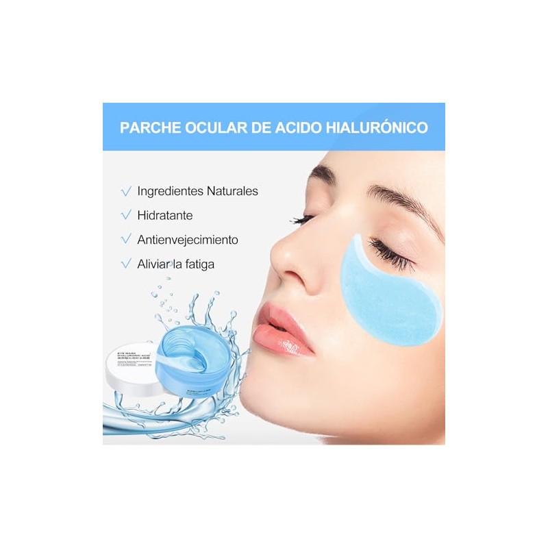 2Caja Parches para Ojos con Ácido Hialurónico y 1Caja Mascarilla