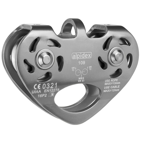 Tandem Pulley POWER 2.0 by Alpidex, Colour:silver