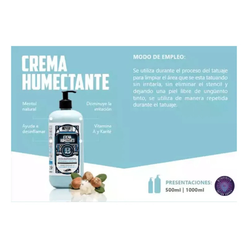 Crema Humectante Con Mentol Boycott 500ml Limpia Refresca