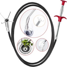 61 inch Drain Snake Grabber Claw Pickup Tool Drain Hair Remover Tool Sewer Cleaner Hook Long Grabber Drain Tool Home Sink And Toilet Drain Cleaner Tool
