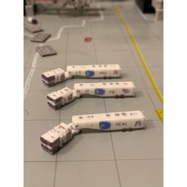 1:400 Detailed 3d Printed Airport Fuel Trucks: 3 Pack