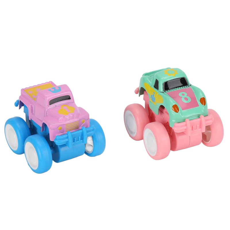 4pcs Pull Back Car Toys Cartoon Q Version Alloy Vehicle