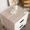 Hpxrom Rustic Small Boho Light Coffee Linen Style Table Runner
