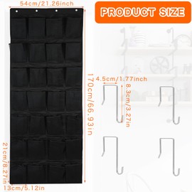 Hanging Shoe Organiser,Over The Door Shoe Organizer,Shoe Door Hanger,Shoe Door Storage,28 Lattice Mesh Over the Door Shoe Storage,Over the Door Shoe Storage for Bedroom Bathroom Wardrobe (Black)