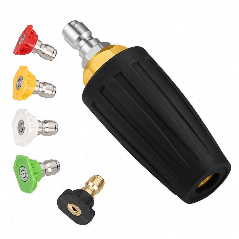 Turbo Nozzle for Pressure Washer – 360° Rotating Brass Sprayer
