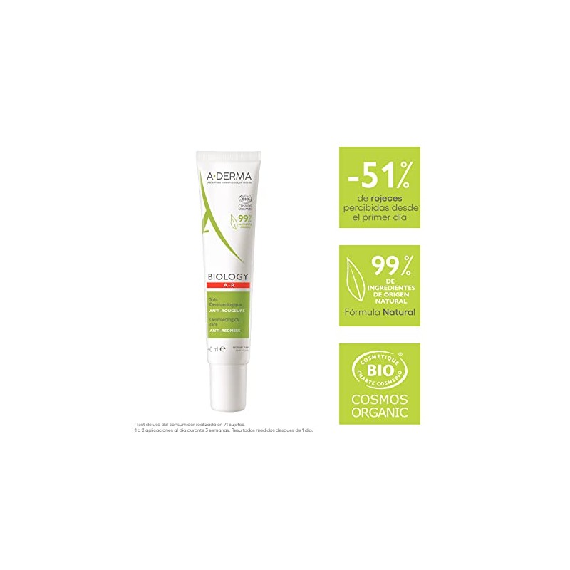 A-Derma Biology Ar, Crema Hidratante Facial Anti-Rojez, 40ml