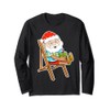 Summer Christmas in July - Tropical Santa Xmas Hawaiian Langarmshirt