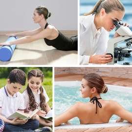 JessLab Spiral Hair Ties, 10 Pcs Traceless Phone Cord Hair Ties Spiral Bracelet Plastic Coil Hair Ties Ponytail Holders No-Damage Hair Accessory for Girls Women Ladies, Color Assorted, Set 6