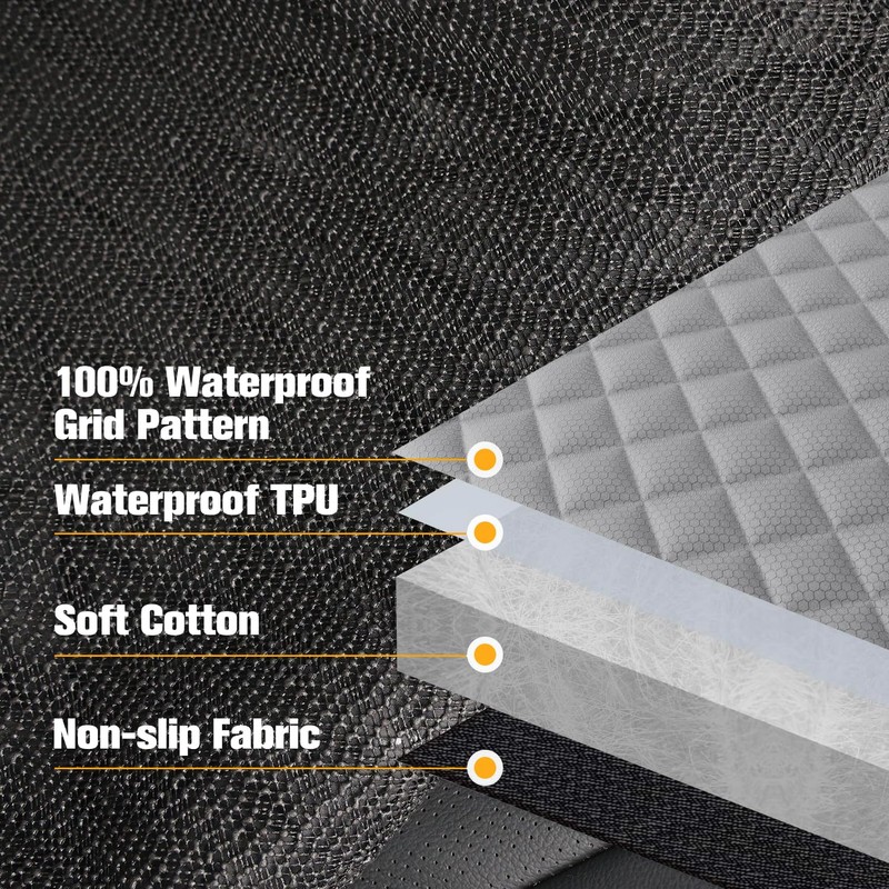 PETICON Waterproof Scratchproof Pet Bench Seat Covers for Cars, Trucks,