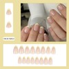 Short False Nails - Yellow Nude Almond Press on Nails
