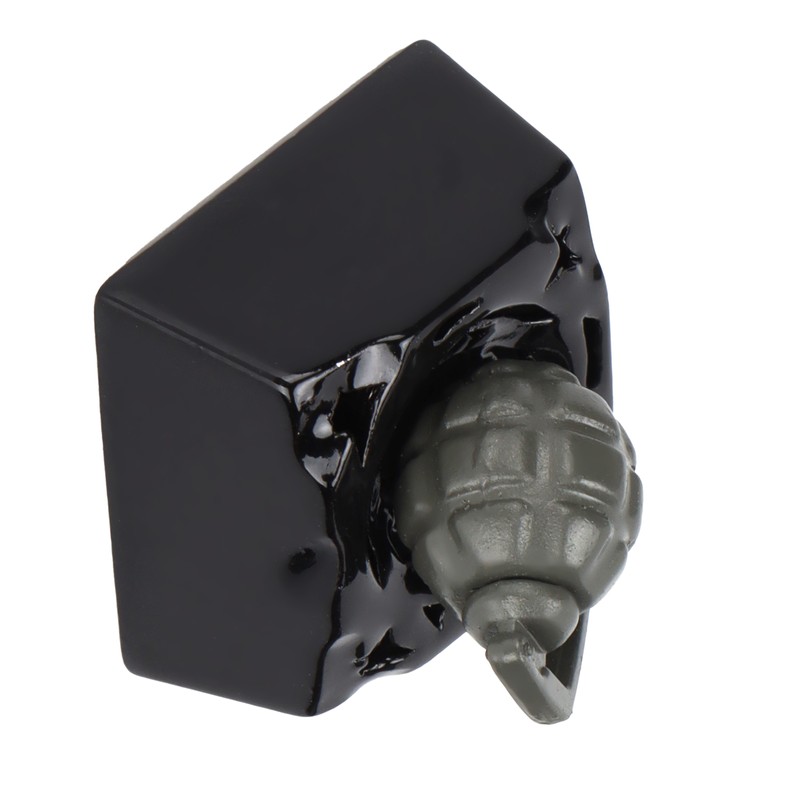 Decorative Keycap Aluminum Alloy Grenade Shape Translucent Mechanical Keyboard Accessories
